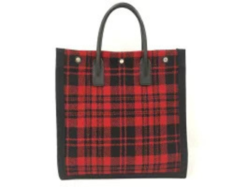Saint Laurent Rive Bag Gauche Wool Tote Red